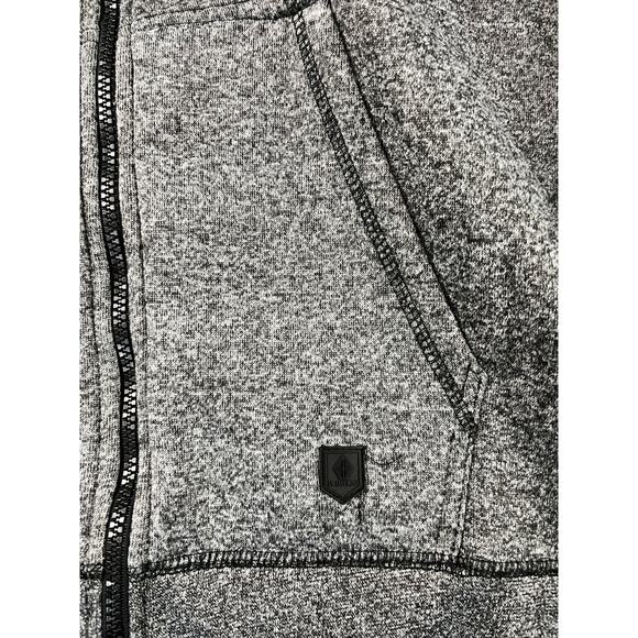 Swiss Cross men’s large gray zip up hoodie sweatshirt fleece lined pockets exc - Picture 2 of 12